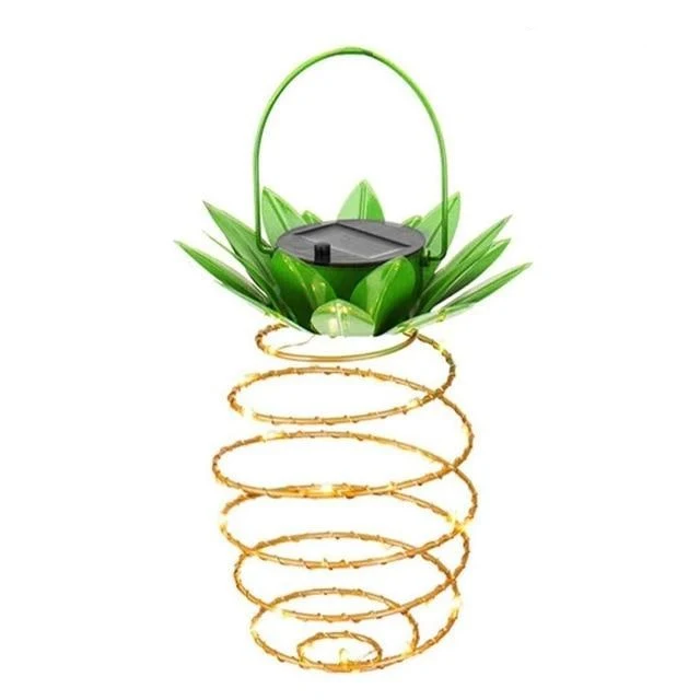 Suspension lumineuse LED ananas avec ampoules blanc chaud pour le jardin
