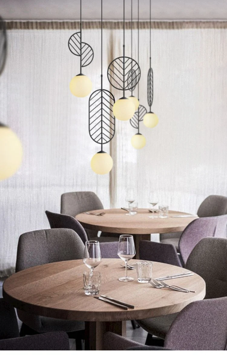 Cosima Modern Nordic Pendant Lamp in Iron Metal, Three Sizes