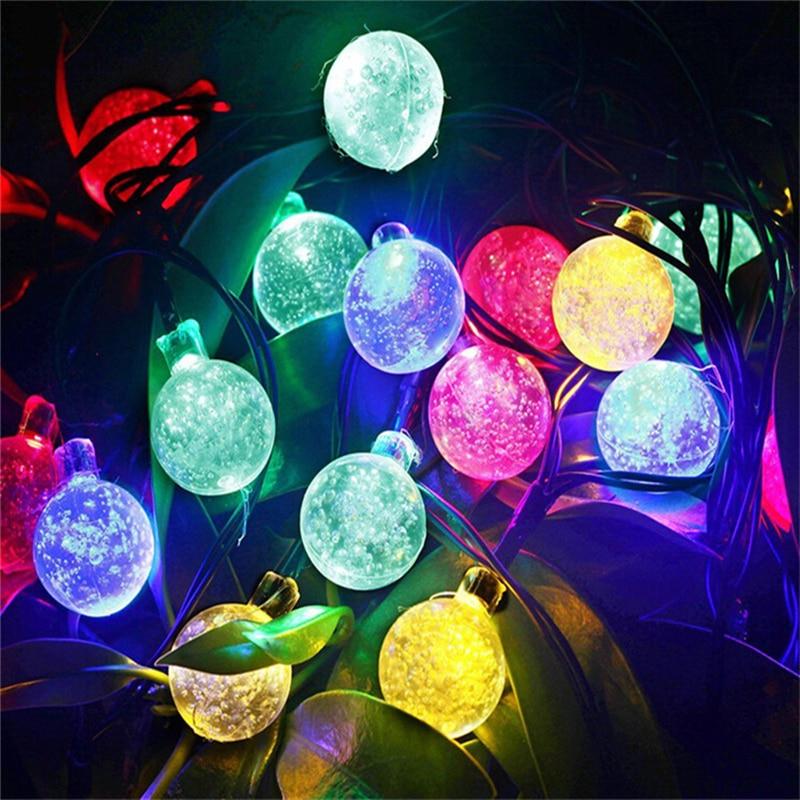 ColorSol Solar Powered LED Globe String Lights, Waterproof 5 Meter