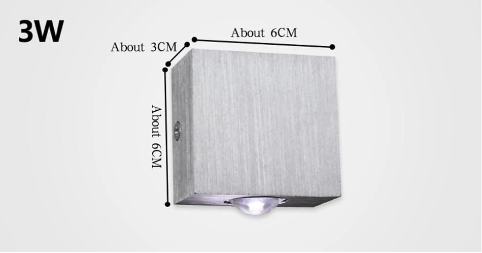 Modern LED Cube Box Wall Lamp in Aluminum for Sleek Wall Lighting