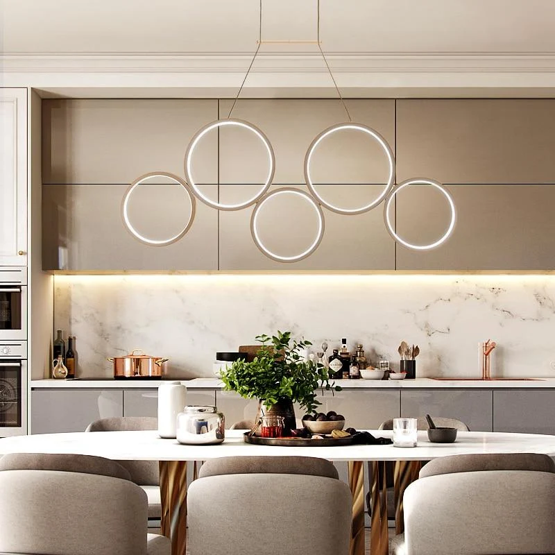 Pendre Hanging Dimmable Ring Lamp With Remote for Kitchens and Bars