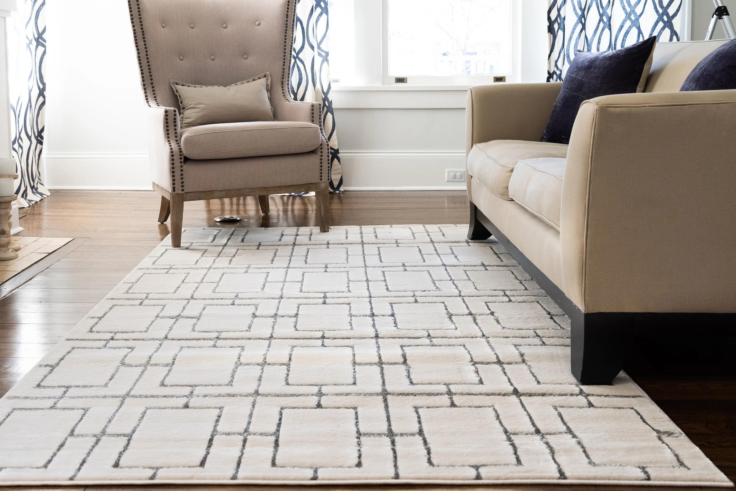Tappeto di lusso Parker con motivo a cubi di Unique Loom