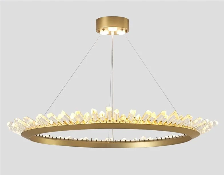 Mignonette Modern Crystal LED Chandelier in Iron Metal