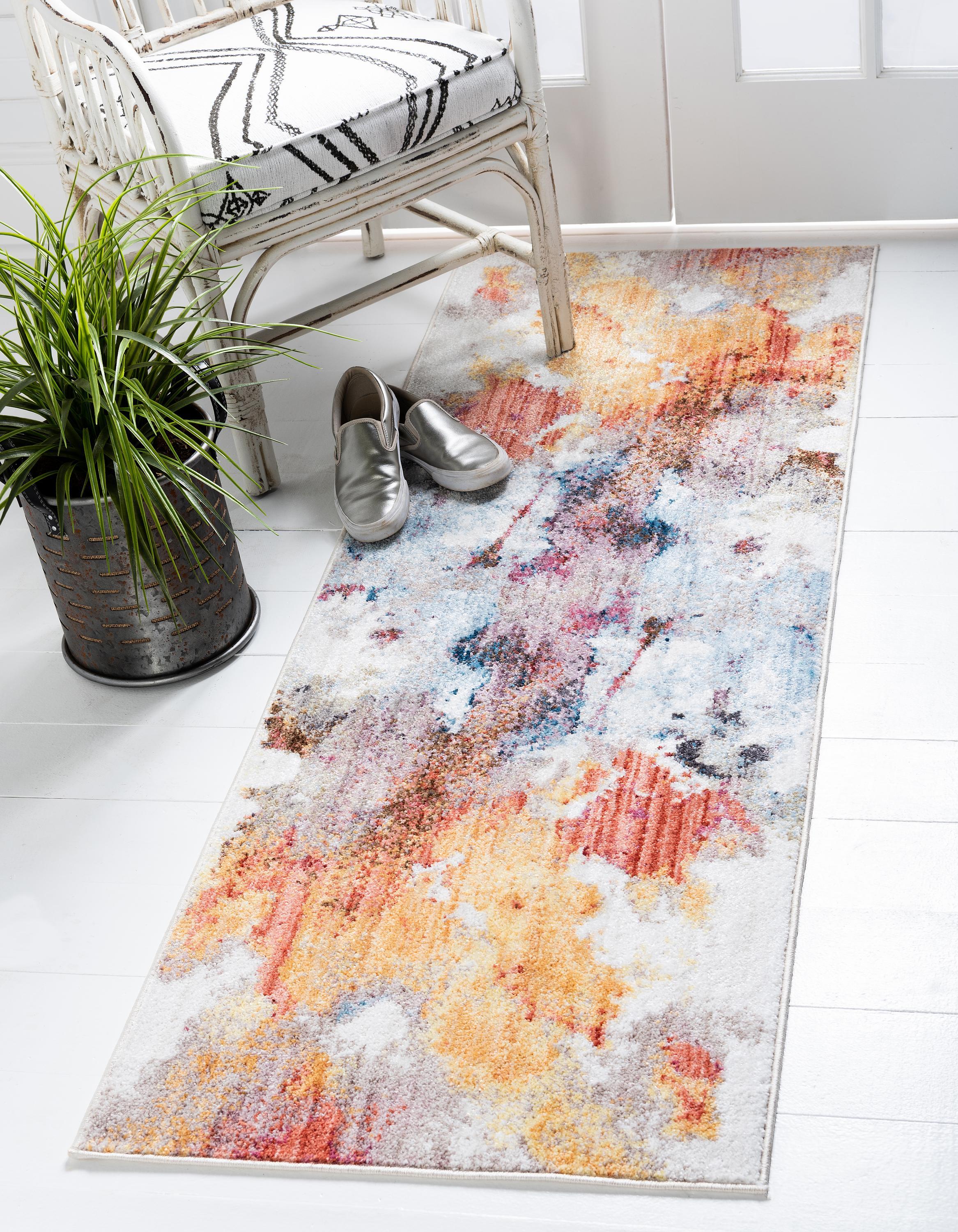 Alfombra moderna con salpicaduras de color Alfred de Unique Loom