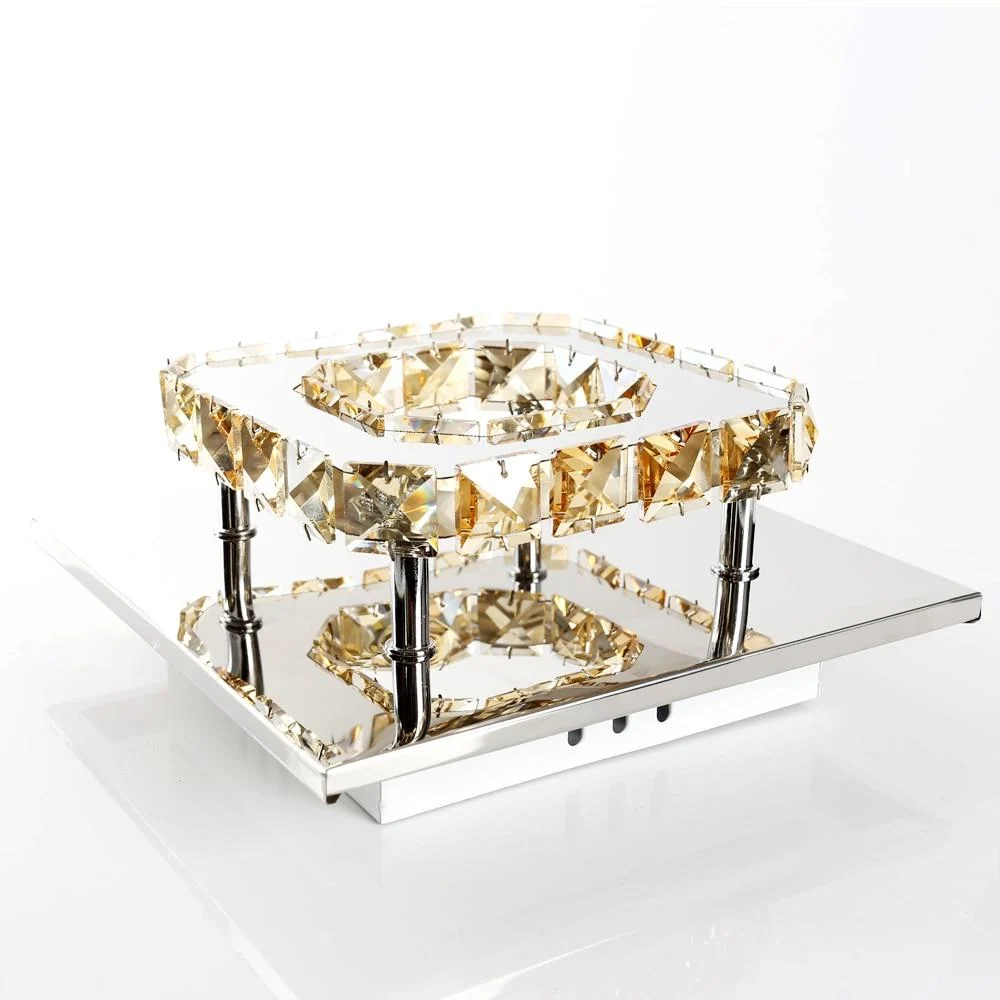 Lustre Cesar em Cristal, Aço Inox e Acrílico