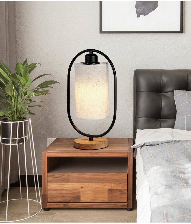 Zola Modern Desktop Lamp with Wood and Iron Build for Calm Room Light