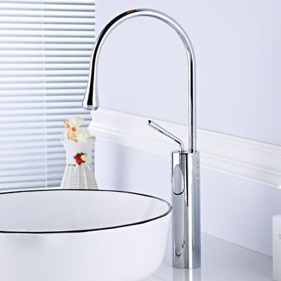 Raffeto Brass Crane Bathroom Faucet in 18 Inch and 15 Inch Heights