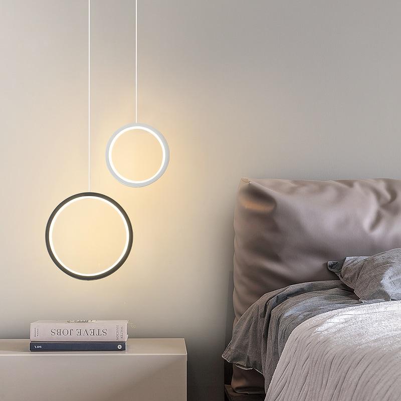 Wisząca lampa LED Kavita okrągła z metalu i akrylu