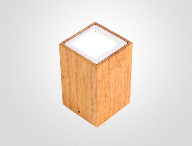 Nowoczesna skandynawska lampa sufitowa LED Dru, drewno i szkło