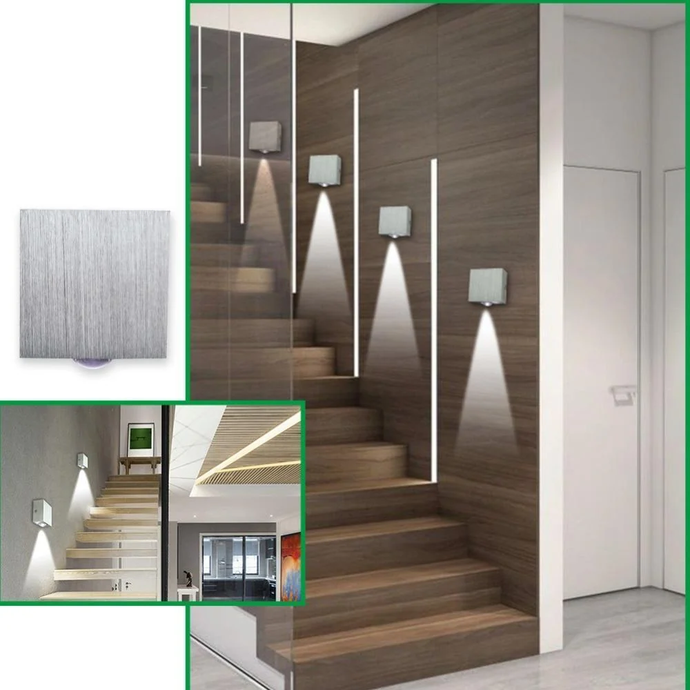 Modern LED Cube Box Wall Lamp in Aluminum for Sleek Wall Lighting