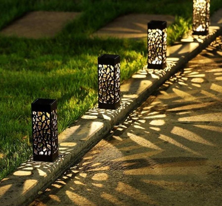 Abbas Moroccan Outdoor Solar Lamps for Pathways, Decks and Driveways