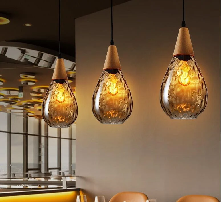 Sergia Modern Nordic Drop Glass Pendant Lamp with Adjustable Cable