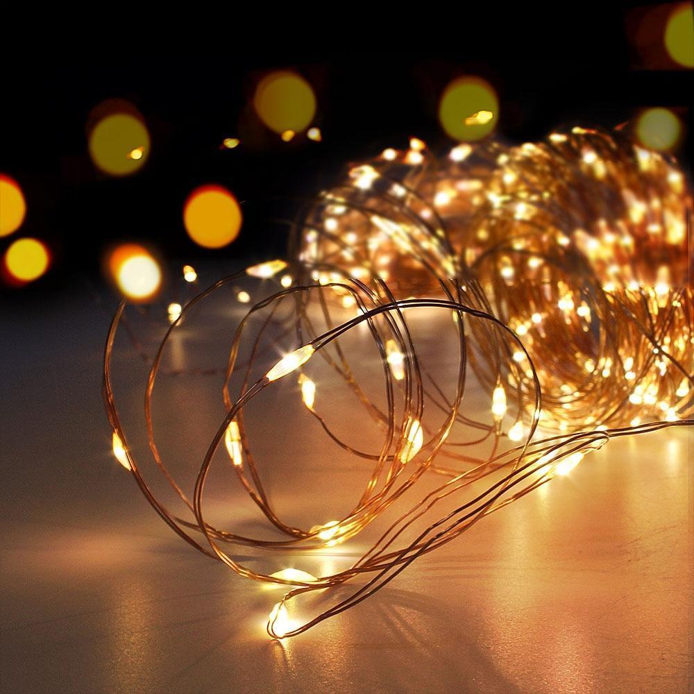 LED-lyssnor med fotoclips i varm hvid