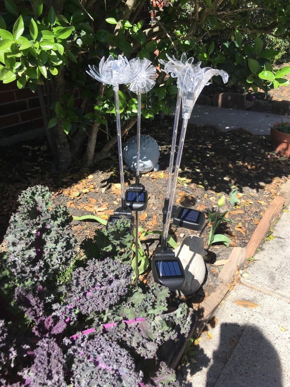 LED-blomsterlampor för trädgård i lilje-, lotus-, solros- och maskrosstil