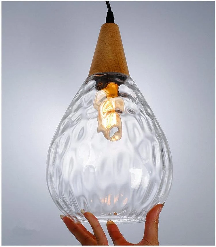 Sergia Modern Nordic Drop Glass Pendant Lamp with Adjustable Cable