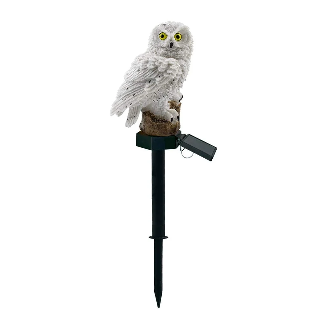 Solar LED-tuinlamp uil in hars en ABS