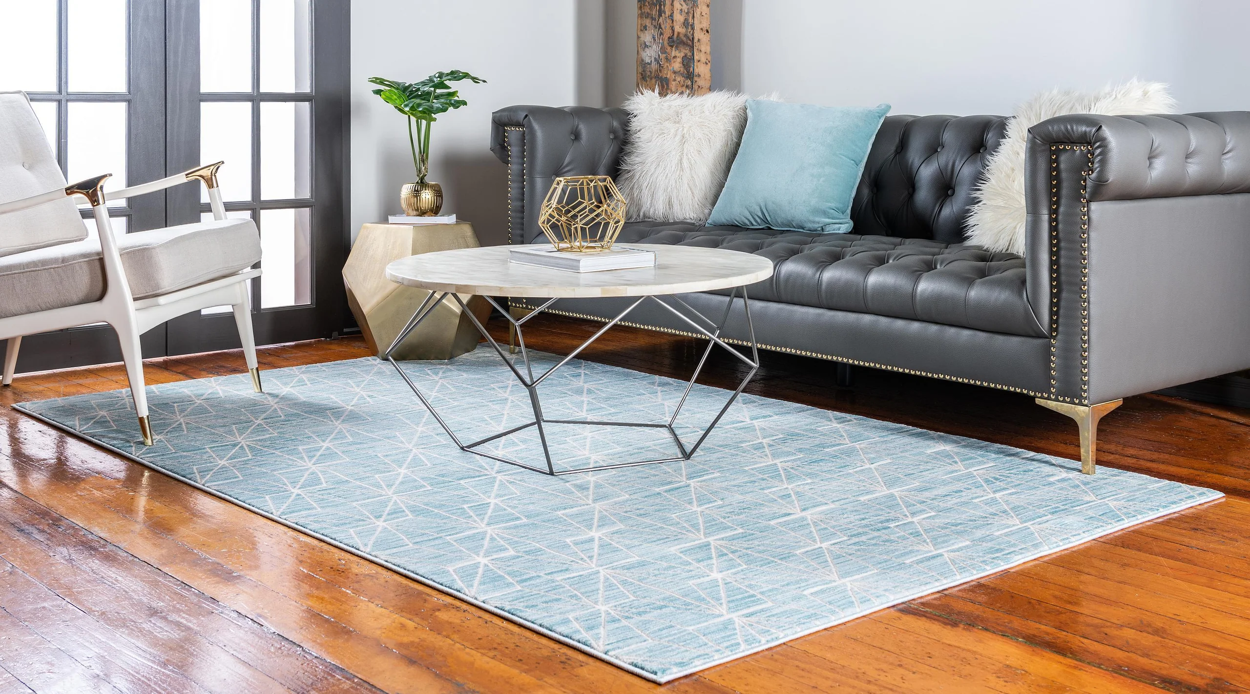 Aaro Geometric Modern Large Rug by Unique Loom