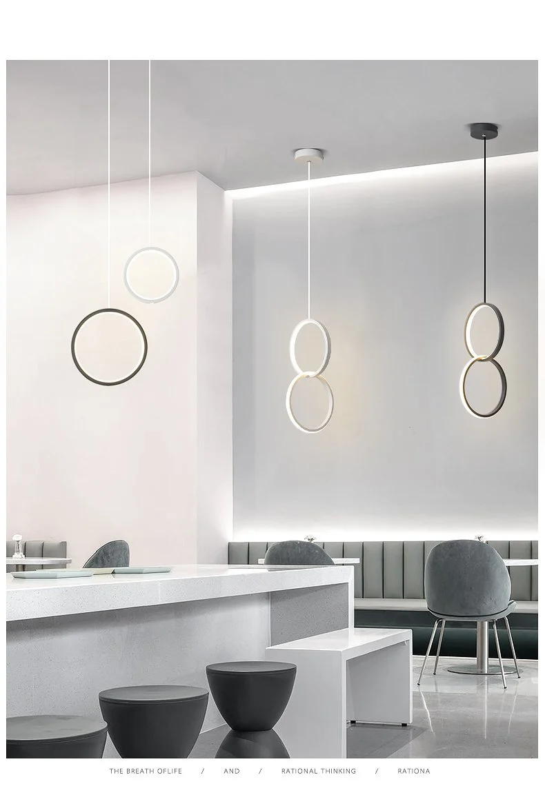 Wisząca lampa LED Kavita okrągła z metalu i akrylu