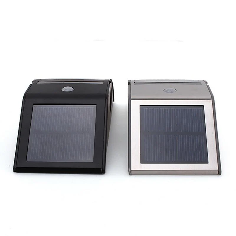 Outdoor Motion Sensor Solar Wall Lamp in Stainless Steel