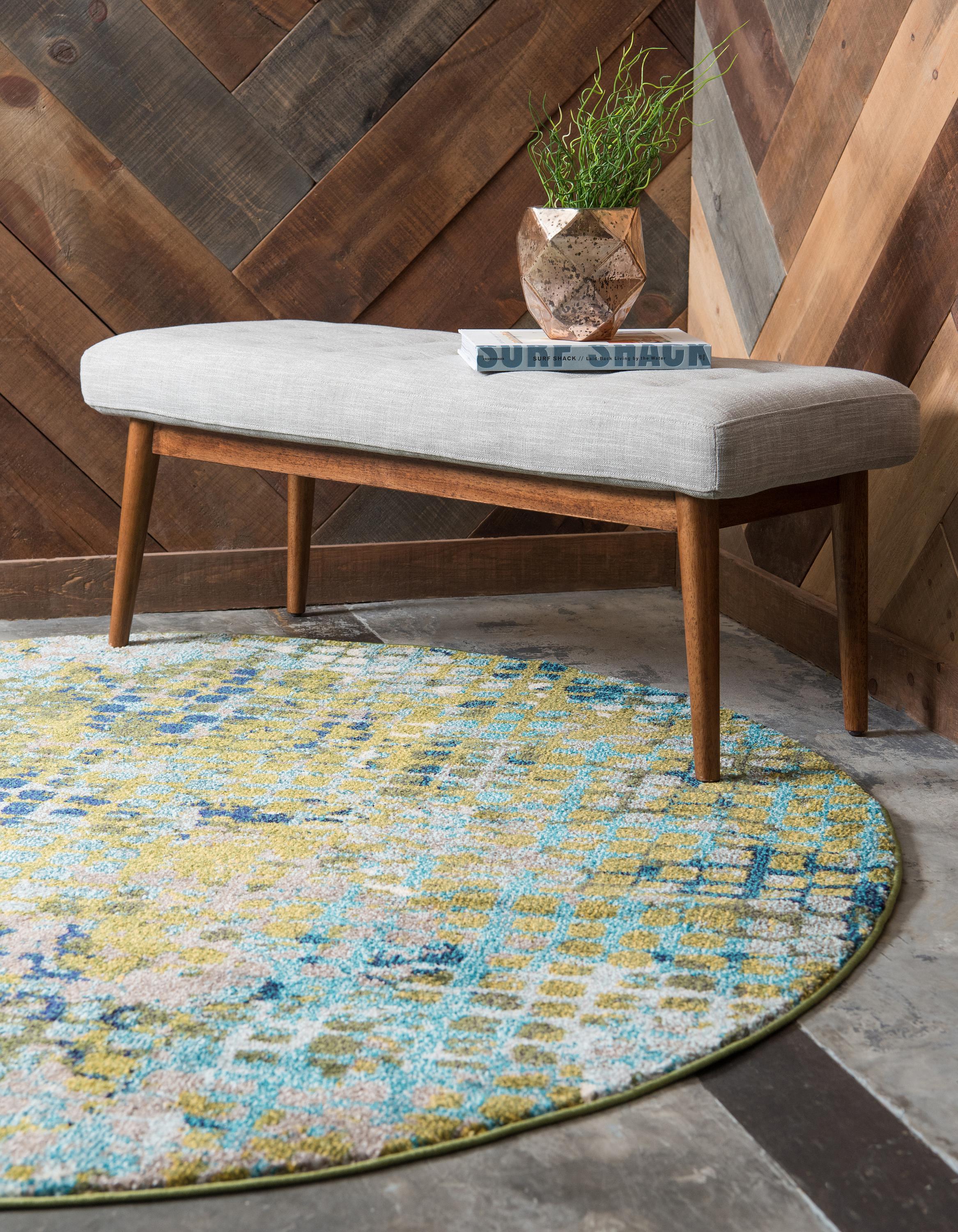 Franco modern matta med cirkelmönster av Unique Loom
