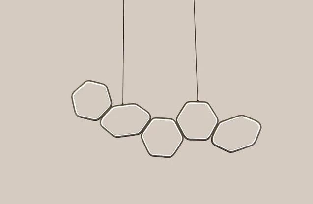 Lustre Geométrico LED Art Deco Jocasta em Acrílico