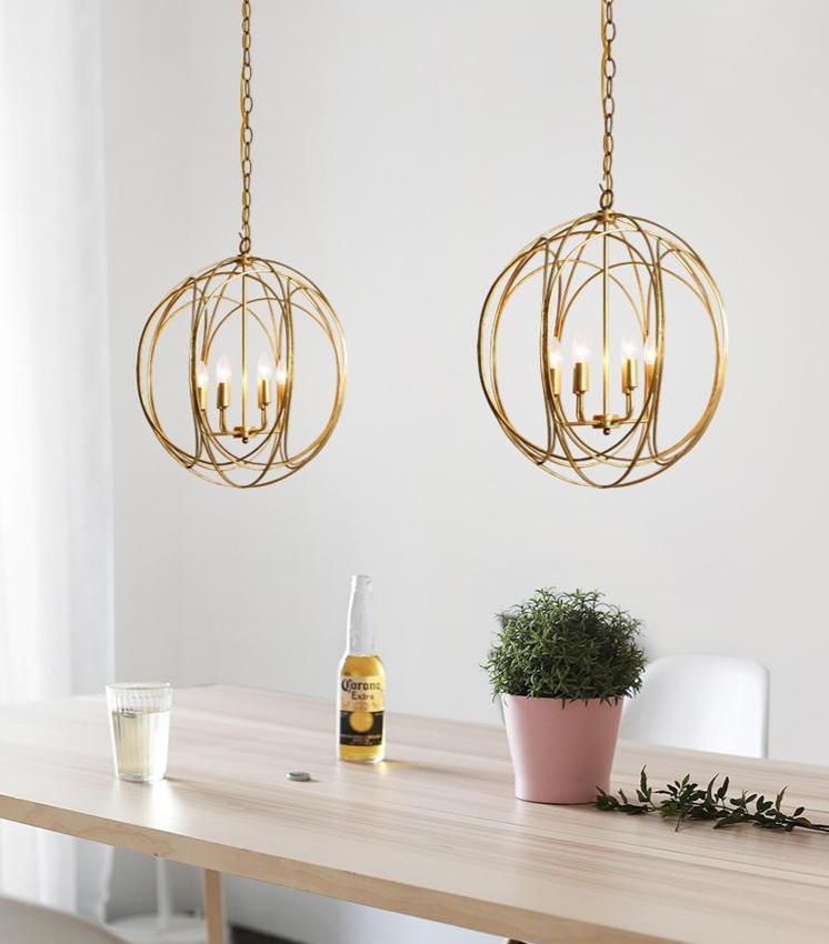 Arbor Modern Hanging Cage Lamp in Painted Metal, 12 or 16 Inch
