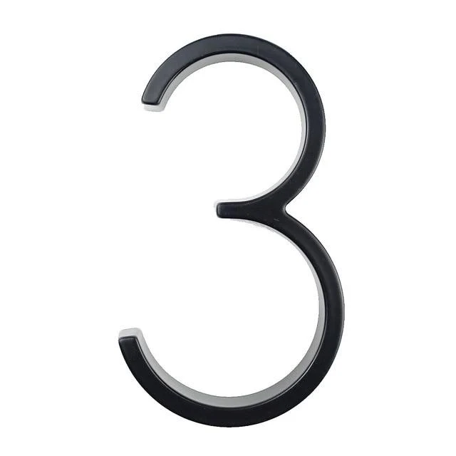 Modern Design House Numbers in Anti-Rust Zinc Alloy, 5 Inch High