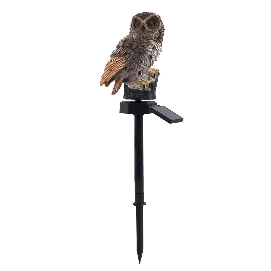 Solar LED-tuinlamp uil in hars en ABS