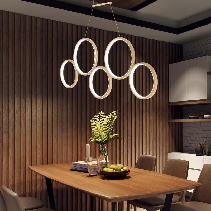 Pendre Hanging Dimmable Ring Lamp With Remote for Kitchens and Bars