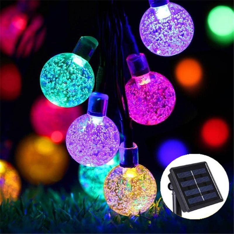 ColorSol Solar Powered LED Globe String Lights, Waterproof 5 Meter