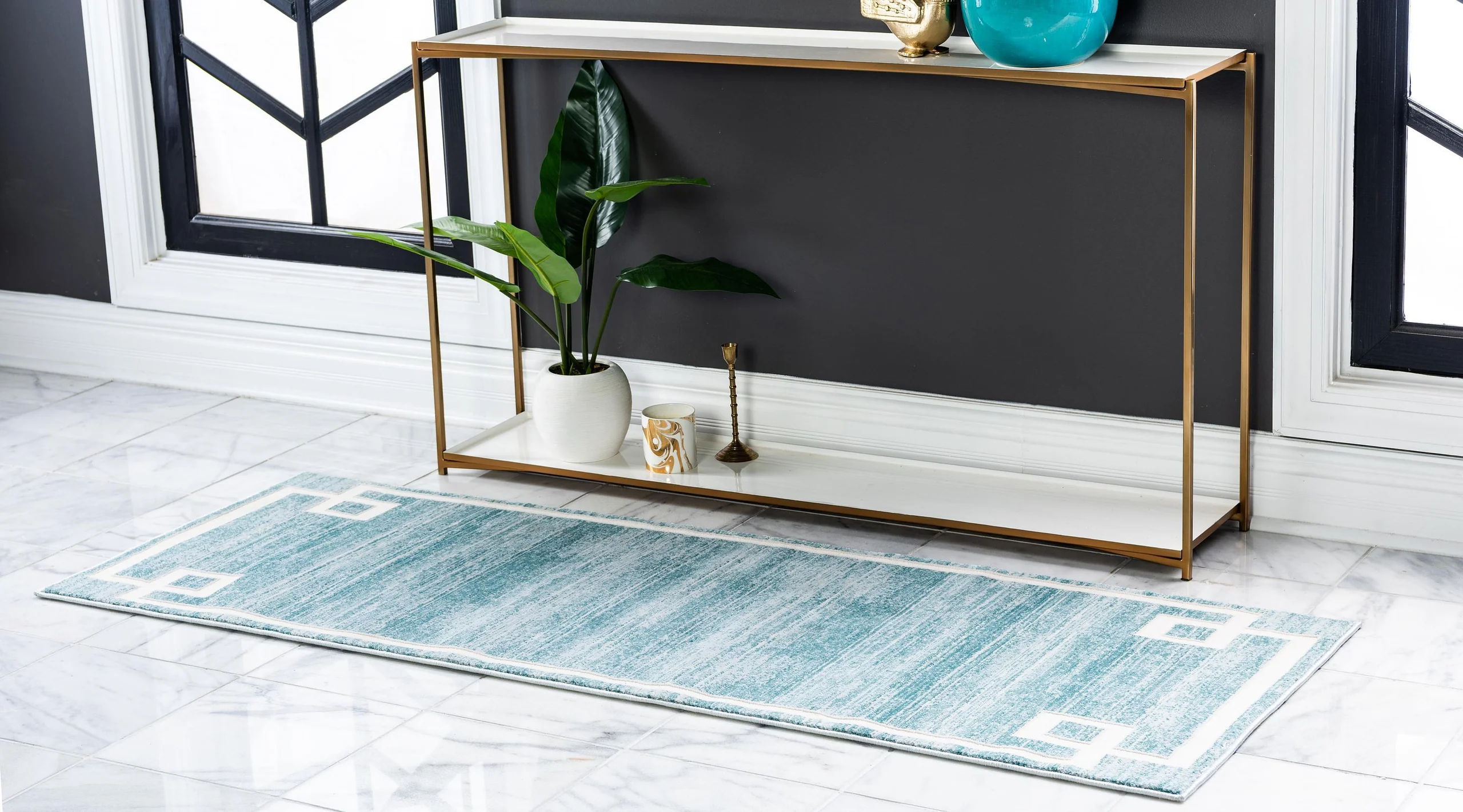 Dangelo Modern European Border Rug by Unique Loom