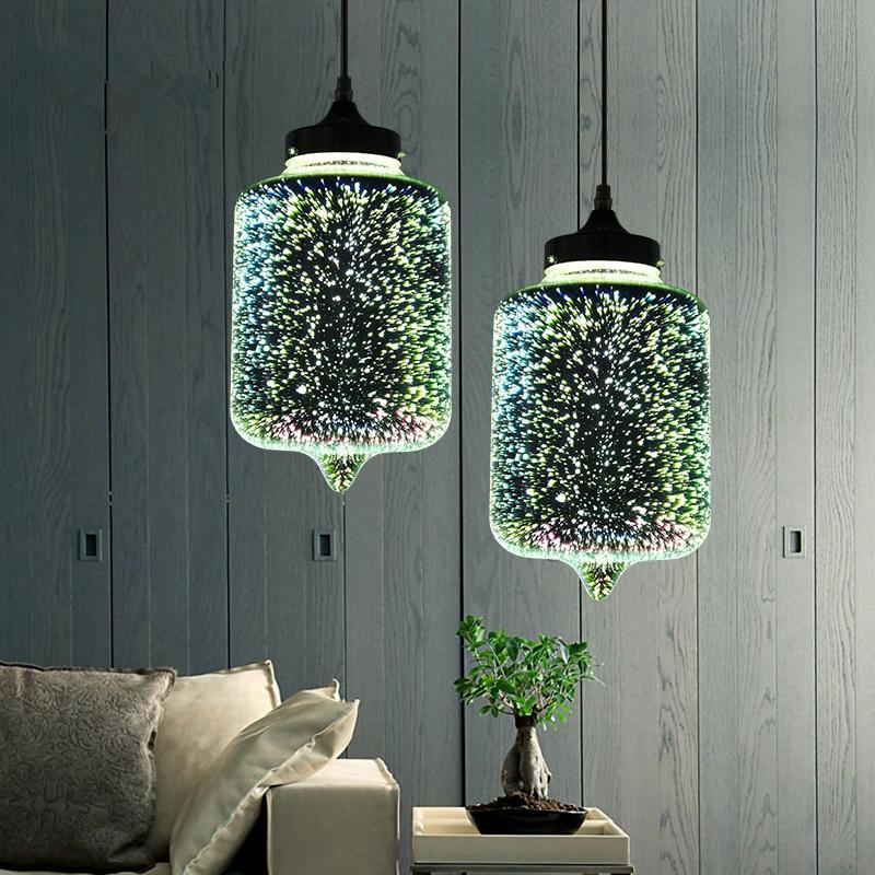 Nebula Modern Nordic Hanging Lamp with Starlight Glass Shade