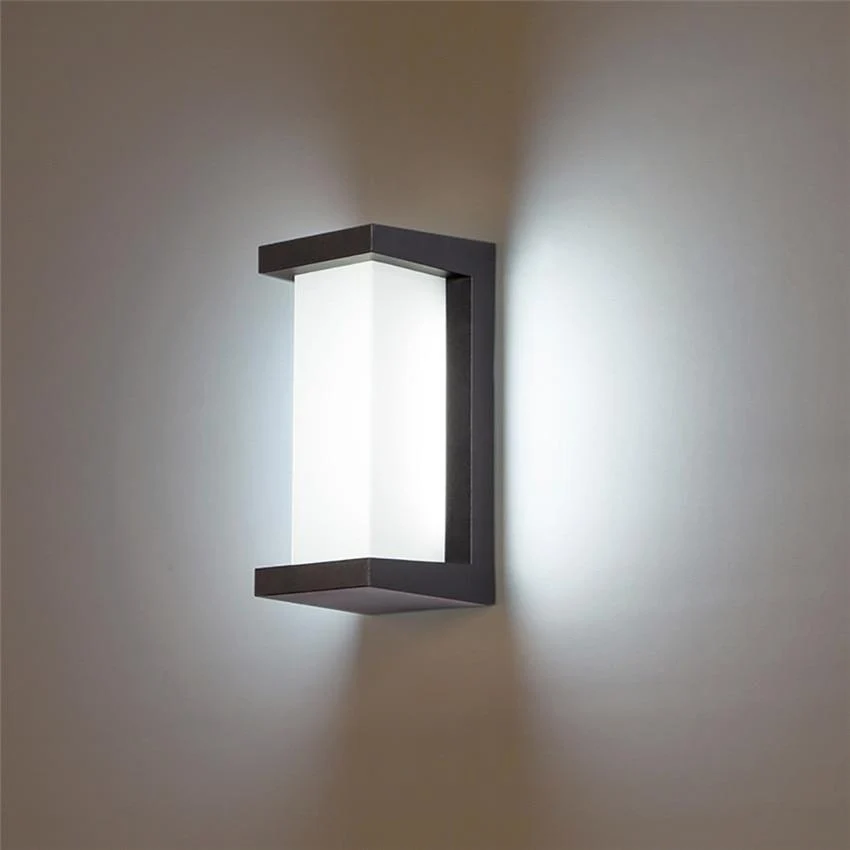 Modern LED Outdoor Block Light in Aluminum, Sold Individually