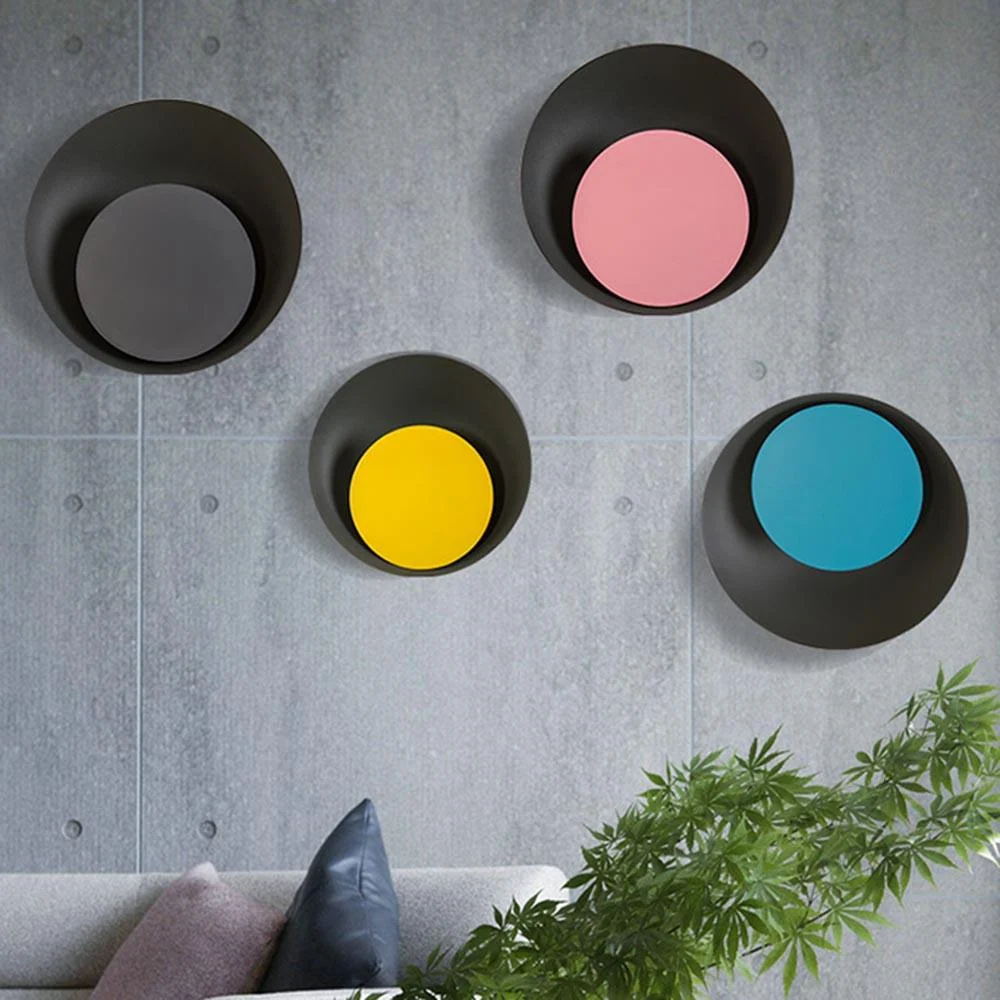 Grais Macaroon Moon LED Wall Lamp in Metal and Acrylic