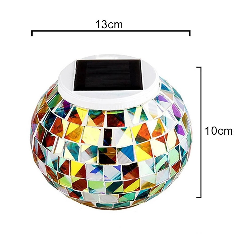 Luz LED de jardín Mosaic en vidrio resistente con modo de cambio de color