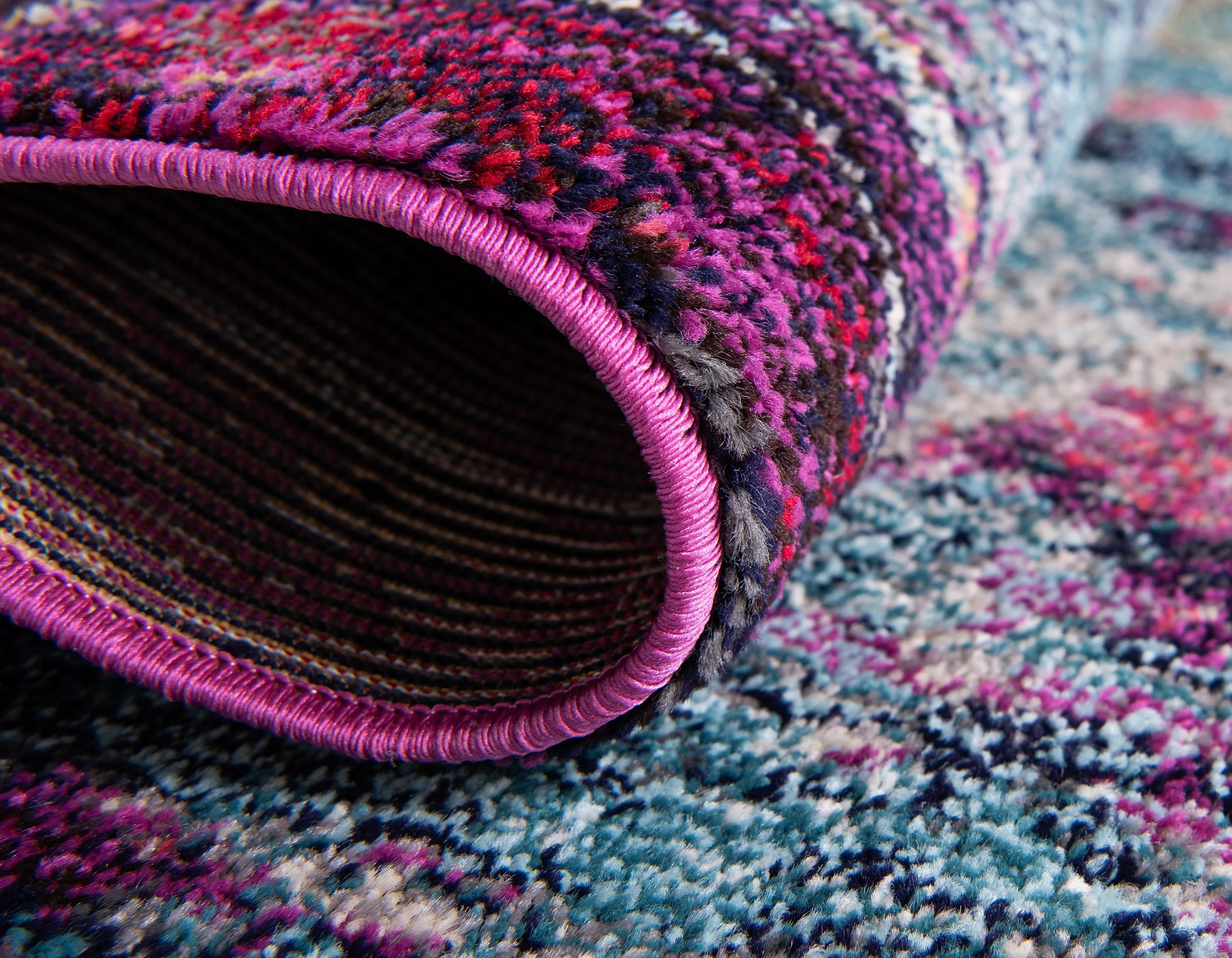 Corban Watercolor Purple Blend Area Rug by Unique Loom