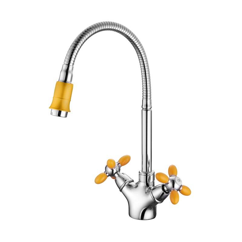 Johnson Modern Color Detail Kitchen Faucet with Double Handle