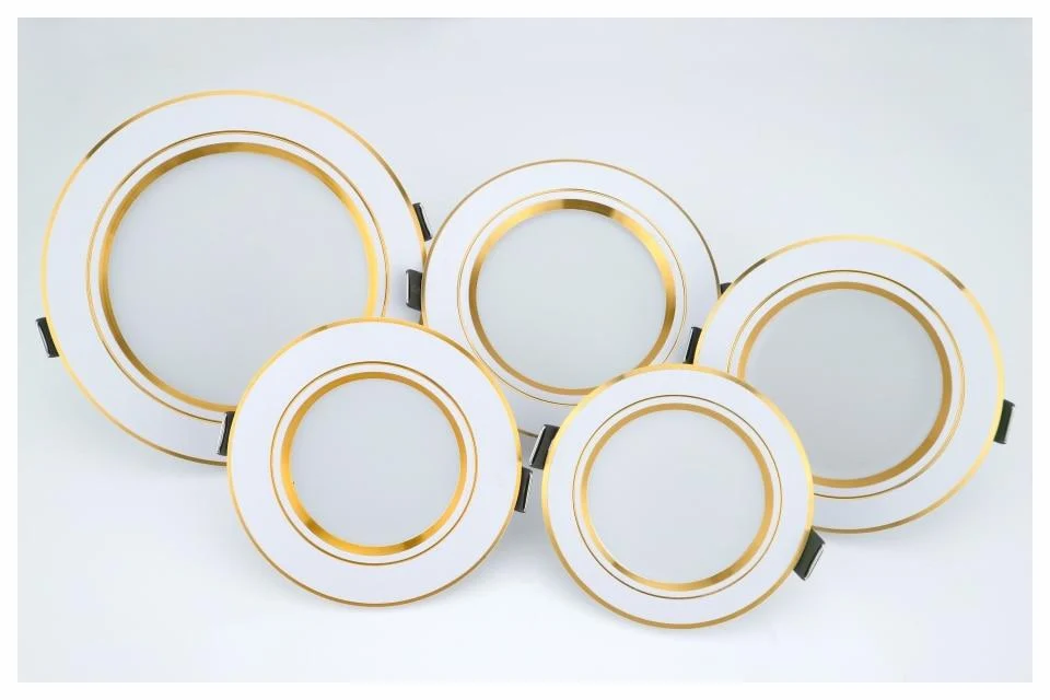 Phyllis Recessed Round LED Ceiling Lamp in Aluminium