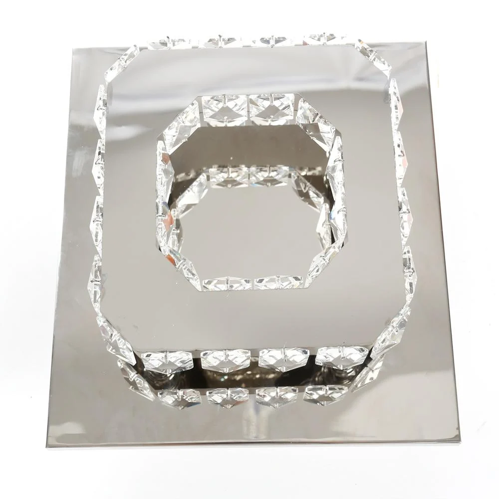 Lustre Cesar em Cristal, Aço Inox e Acrílico