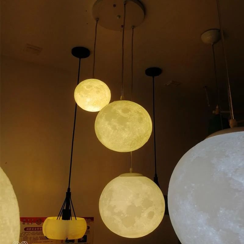 Full Moon 3D Hanging Lamp with 39.4 Inch Cable