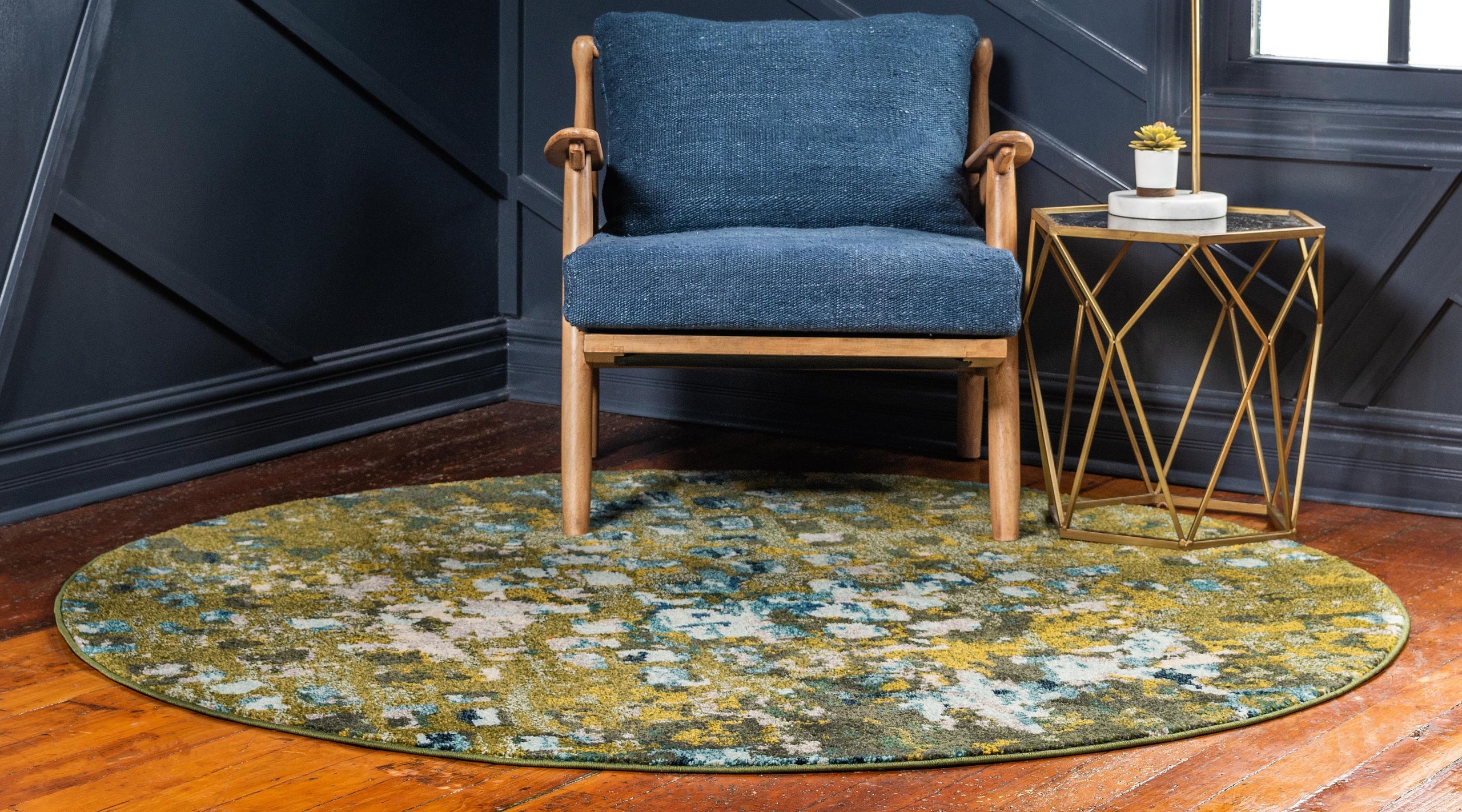 Alfombra moderna con patrón de color Blaise para hogar u oficina