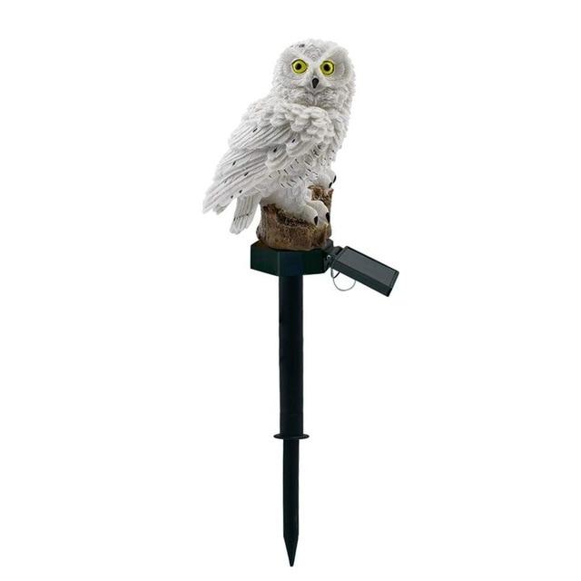 Solar LED-tuinlamp uil in hars en ABS