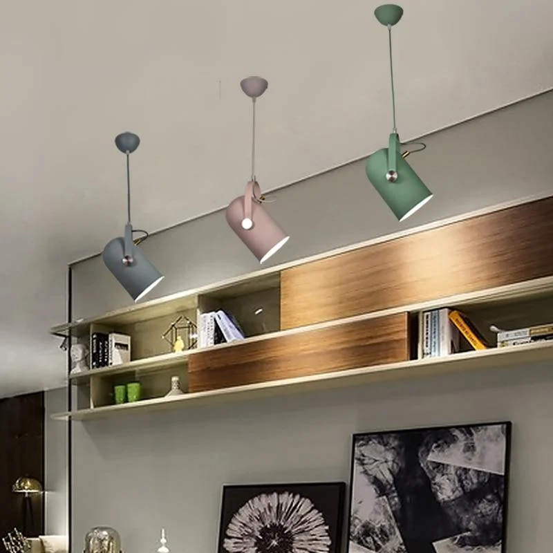 Nowoczesna skandynawska lampa wisząca ze stopu aluminium, regulowana linka