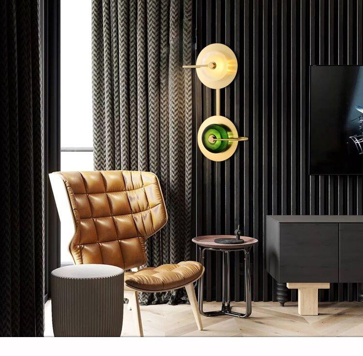 Wattle cirkelvormige moderne art deco wandlamp met LED lampen inbegrepen