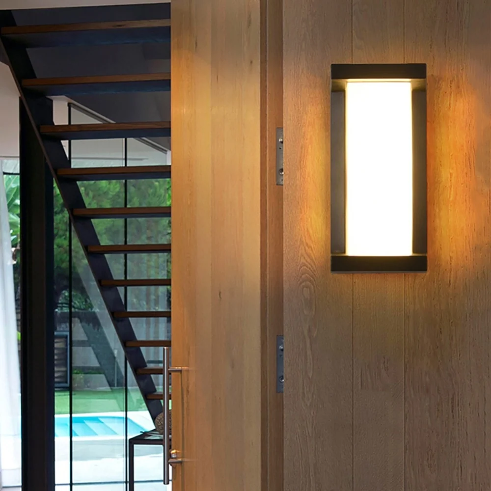 Modern LED Outdoor Block Light in Aluminum, Sold Individually
