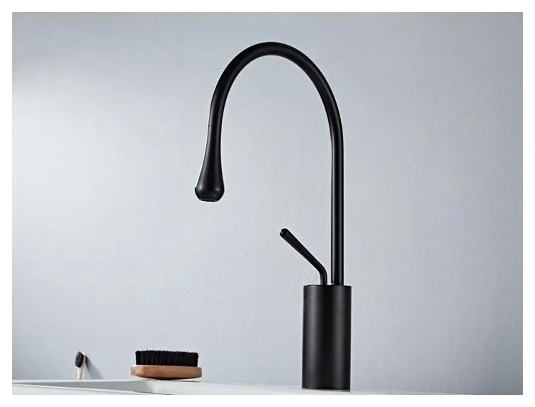 Raffeto Brass Crane Bathroom Faucet in 18 Inch and 15 Inch Heights