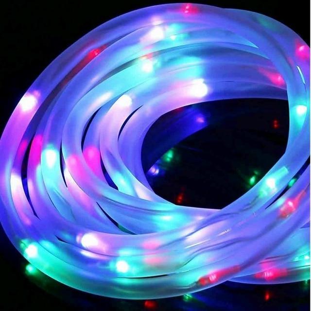 LED Solar Tube String Garden Lights for Fences, Pergolas and Patios