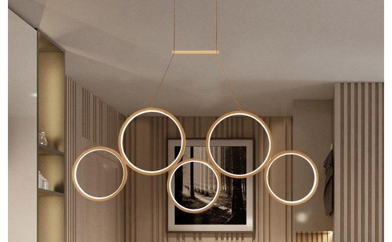 Pendre dimbar hängande ringlampa med fjärrkontroll för kök och barer
