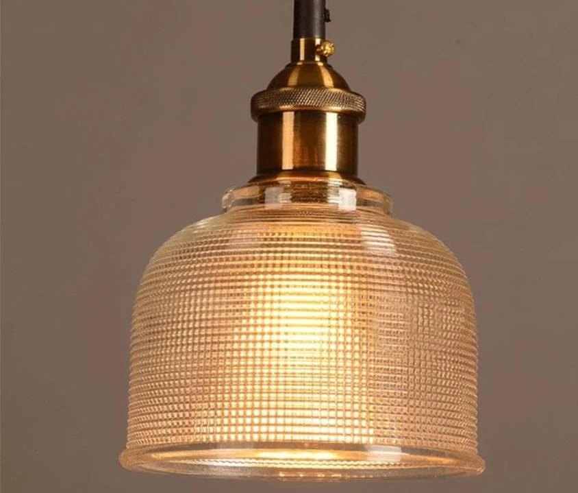 Sosie retro Europese hanglamp van gekleurd glas voor keuken en eetkamer