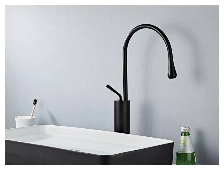 Raffeto Brass Crane Bathroom Faucet in 18 Inch and 15 Inch Heights